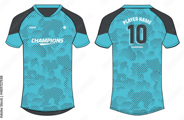 Baju futsal dengan motif camouflage